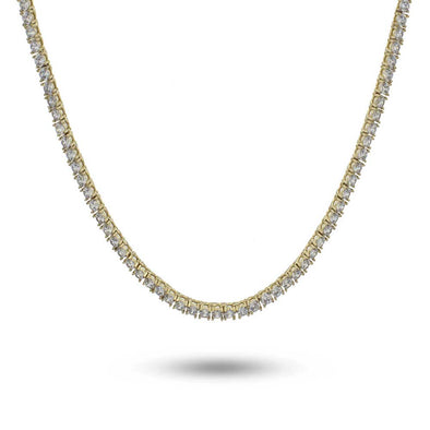 Tennis Chain - Sterling Silver 3mm Unisex - Moissanite Tennis Chain