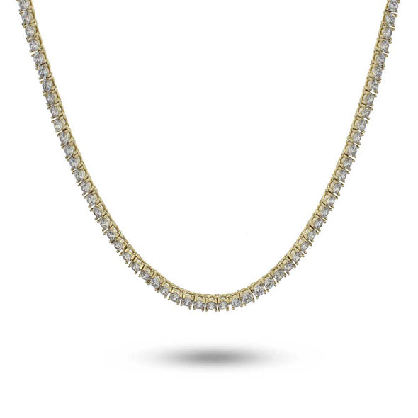 Tennis Chain - Sterling Silver 3mm Unisex - Moissanite Tennis Chain