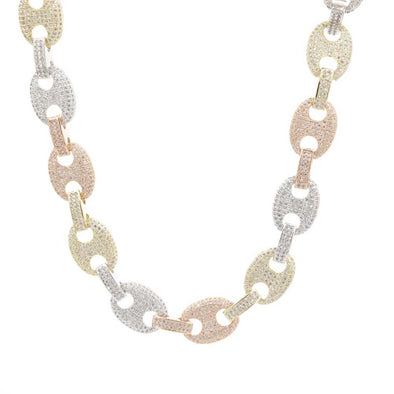 Chain Necklace - Diamond Iced Out Unisex - Diamond Chain Necklace