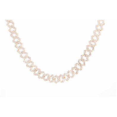 Chain Necklace - Diamond Iced Out Unisex - Diamond Chain Necklace