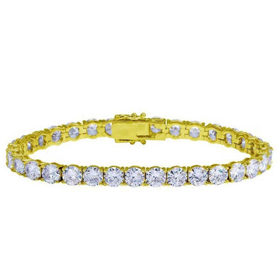 Tennis Bracelet - Gold Iced Out Unisex - Diamond Tennis Bracelet