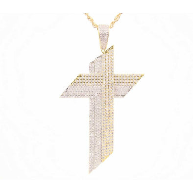 Cross Pendant - Diamond Iced Out Religious Unisex - Cross Pendant Necklace