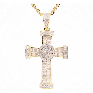 Cross Pendant - Diamond Iced Out Religious Unisex - Cross Pendant Necklace