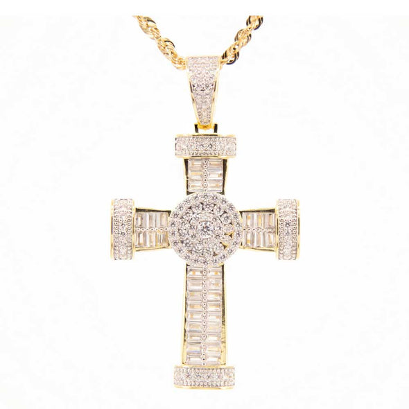 Cross Pendant - Diamond Iced Out Religious Unisex - Cross Pendant Necklace