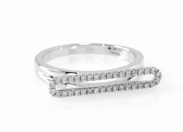 Sleek and contemporary diamond ring