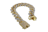 14K Premium Two-Tone Cubian Link Bracelet