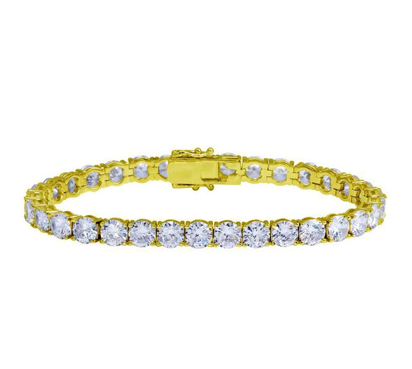 Iced Out Tennis Bracelet | Yellow Gold Tennis Bracelet | White Gold Tennis Bracelet