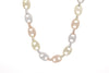 Iced Out  Diamond Linked Necklace | Trio Color Chain