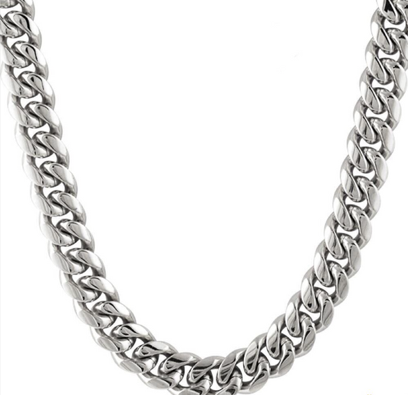 Solid Cuban Link Chain | 14K Gold Coated Cuban Link Chain