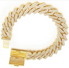 14K Miami Cuban Diamond Bracelet | Yellow Gold