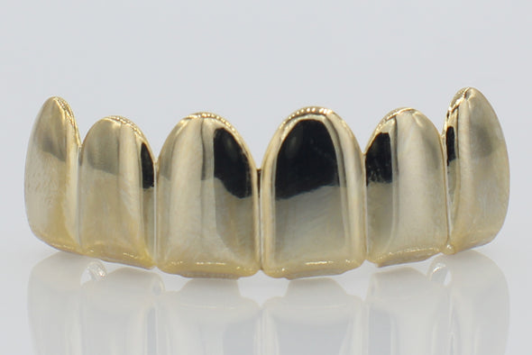 14k Solid White Gold Grillz